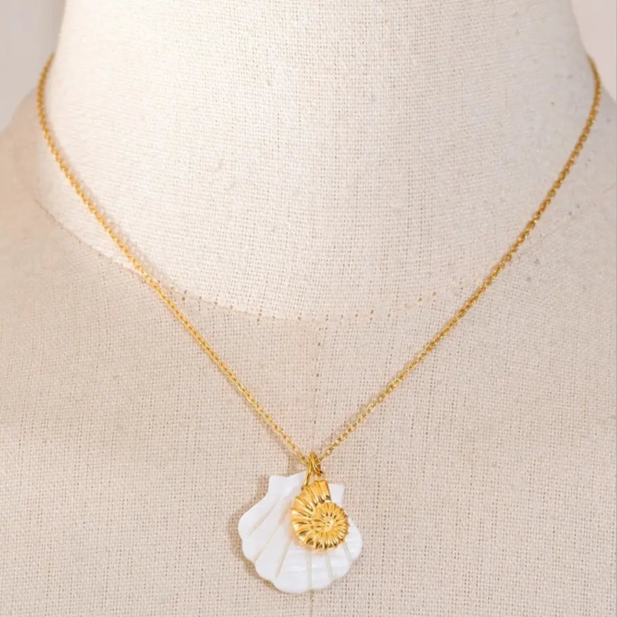 18K Gold Plated Ocean Pendant Necklace