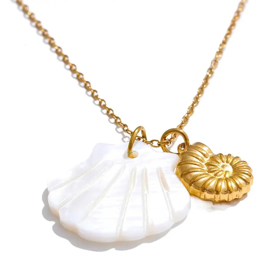 18K Gold Plated Ocean Pendant Necklace
