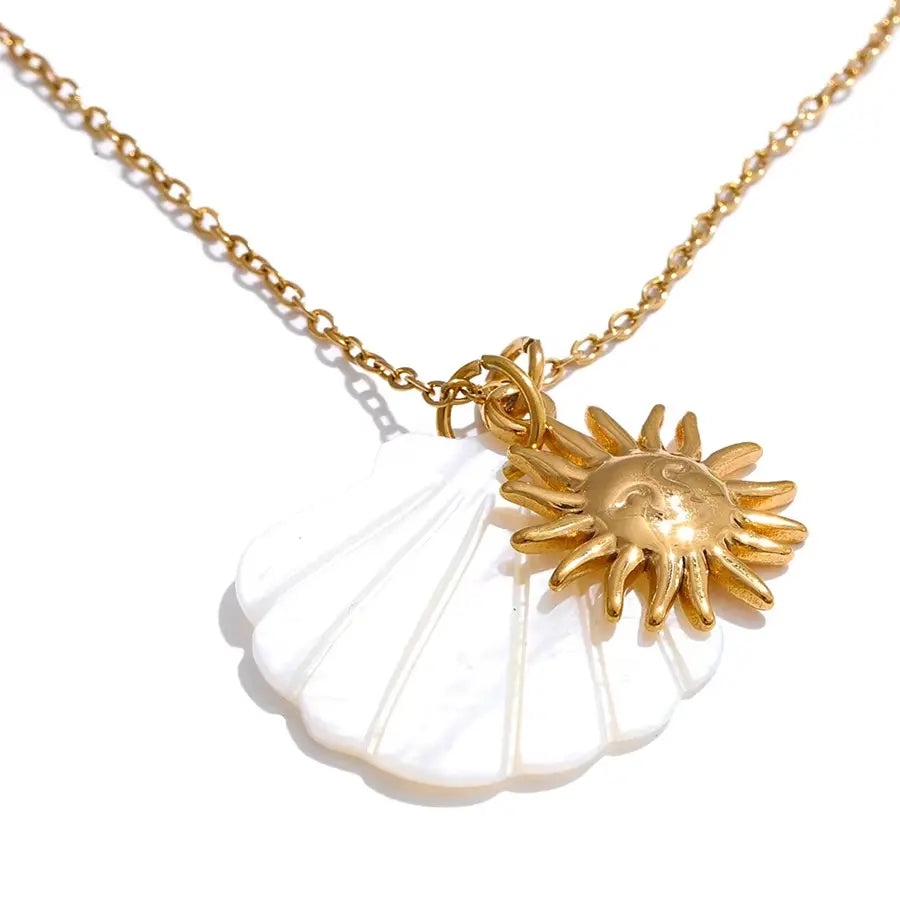 18K Gold Plated Ocean Pendant Necklace