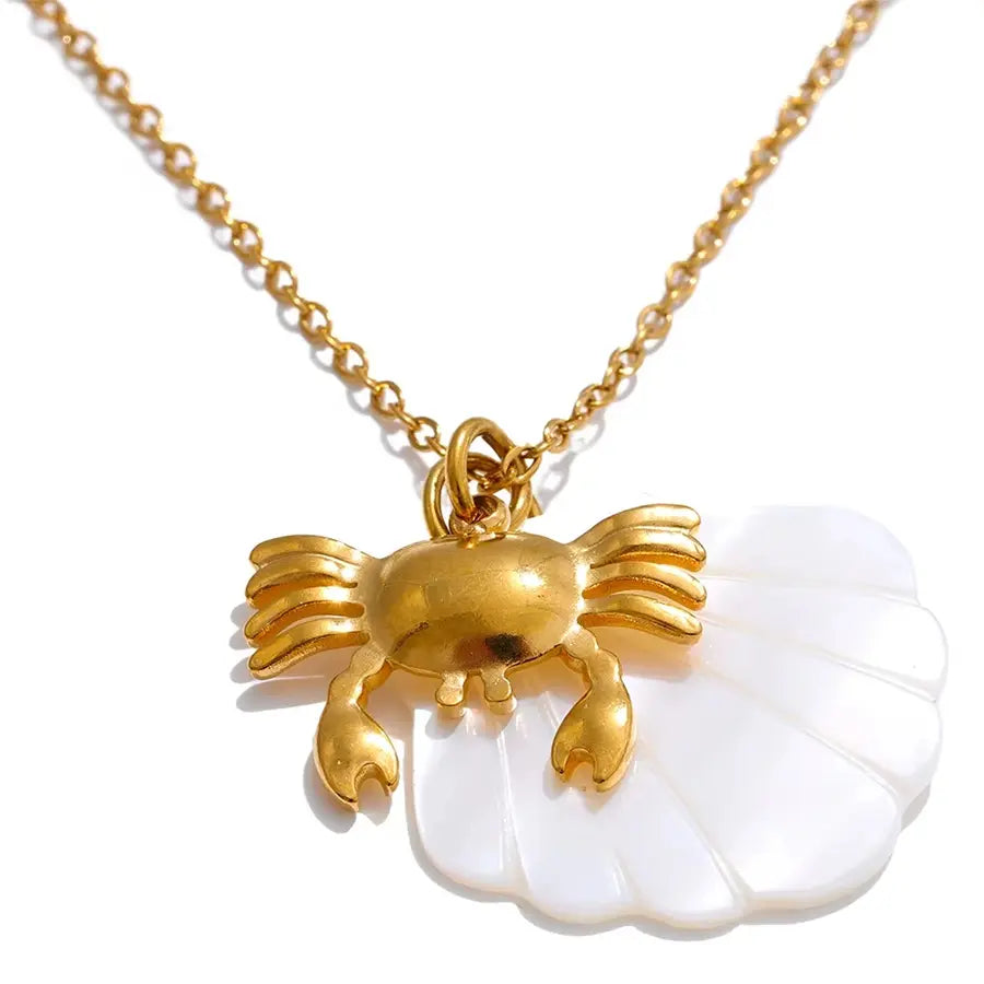 18K Gold Plated Ocean Pendant Necklace