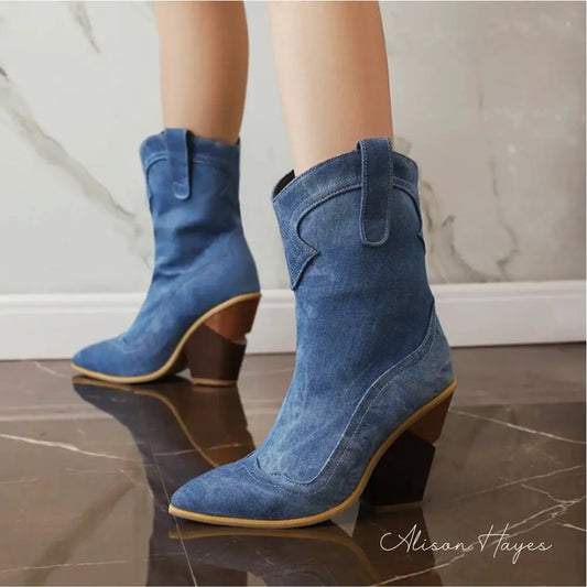 Alison Hayes™ Denim Western Boots
