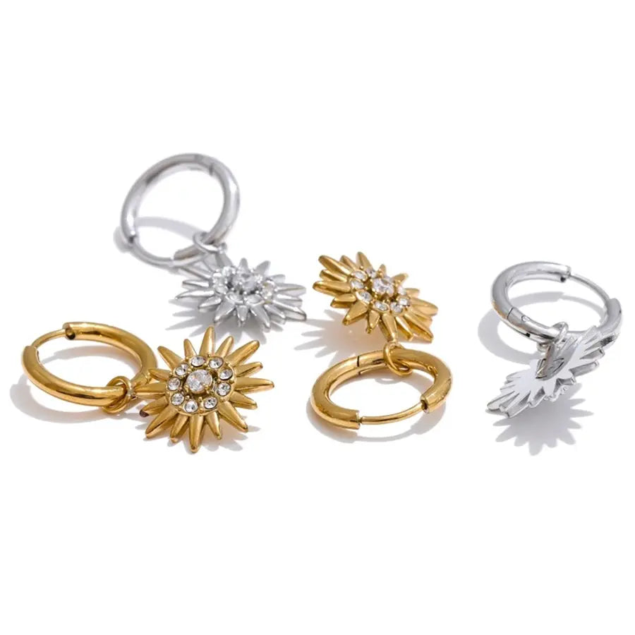 Celestial Zirconia Hoop Earrings
