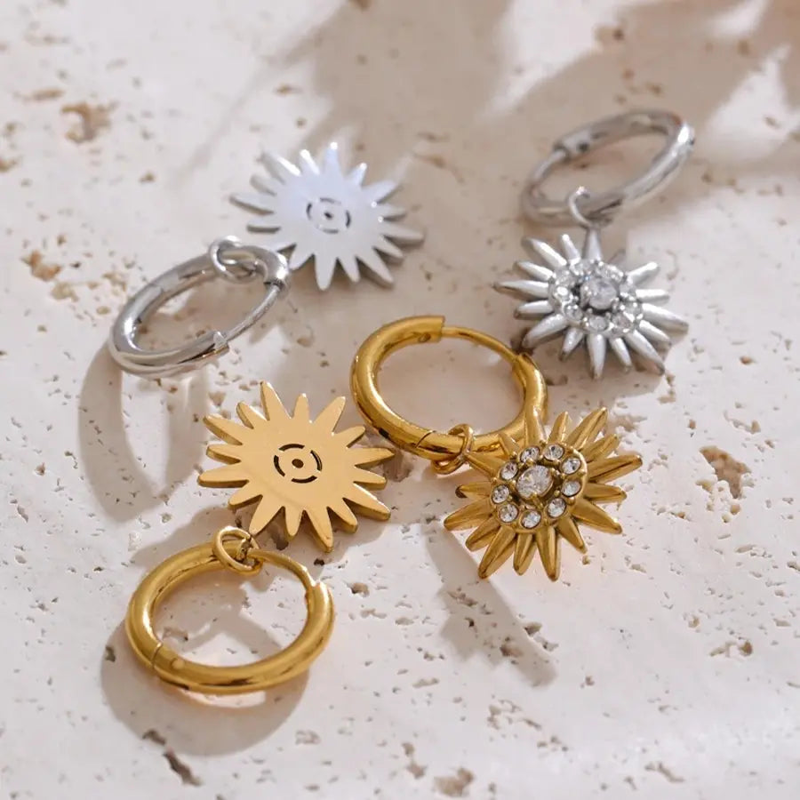 Celestial Zirconia Hoop Earrings