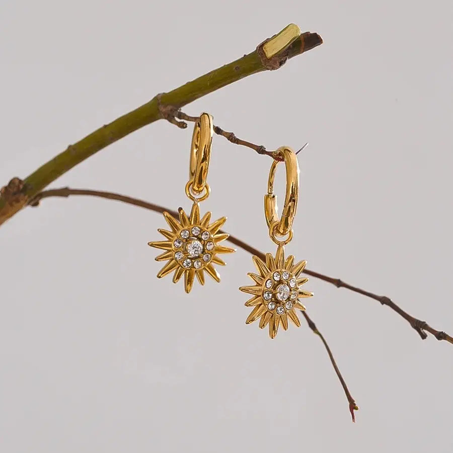 Celestial Zirconia Hoop Earrings
