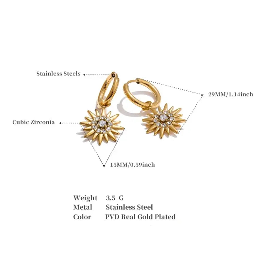 Celestial Zirconia Hoop Earrings