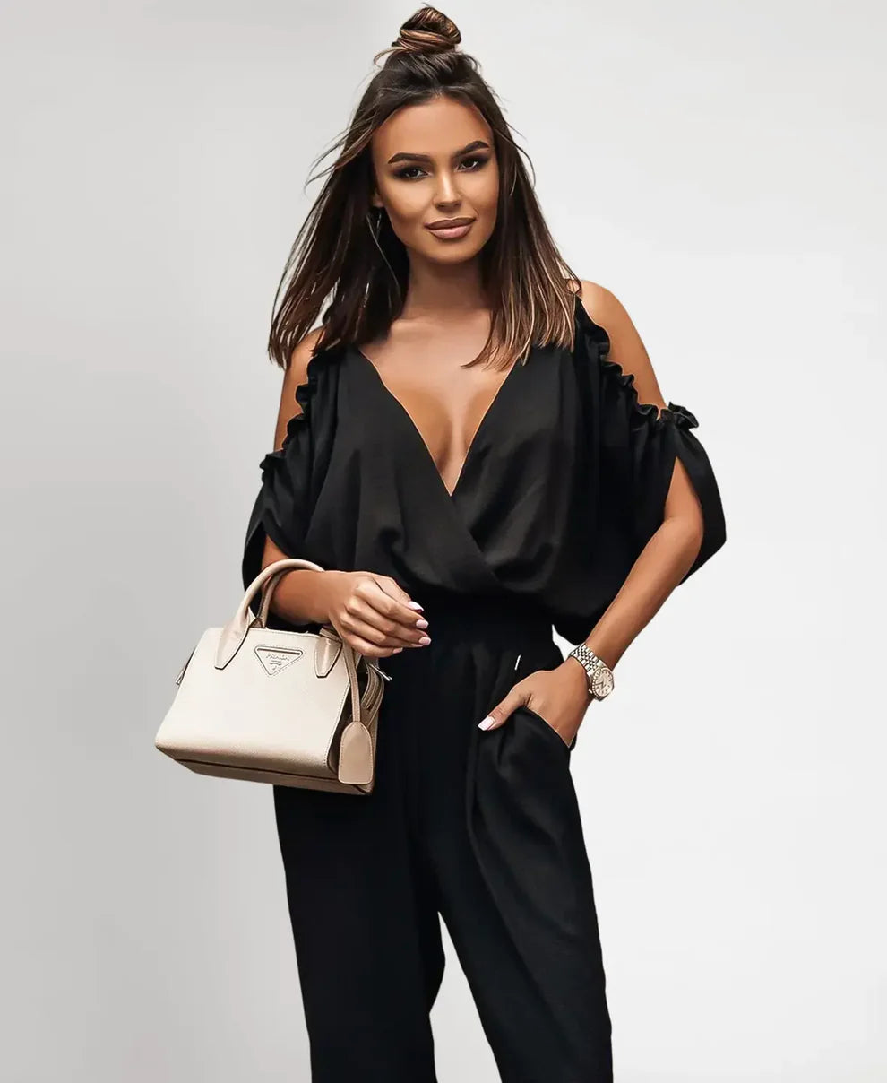 Celeste Cut-Out Shoulder Jumpsuit