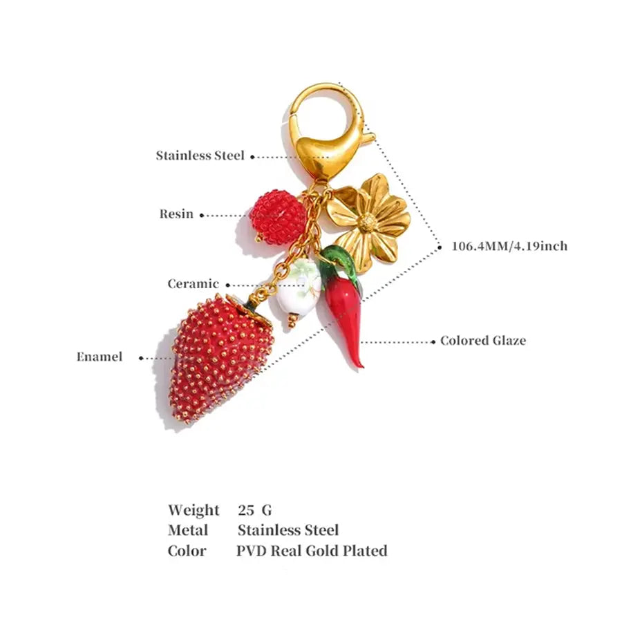 Enamel Charm Keychains