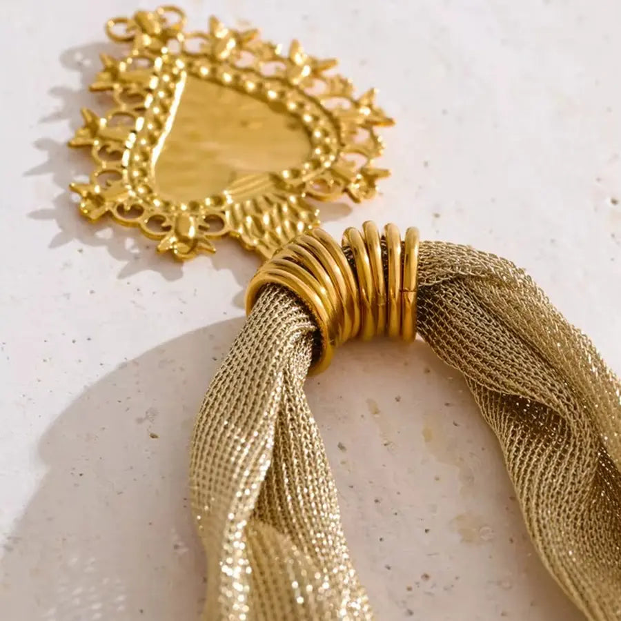 Golden Heart Pendant Necklace