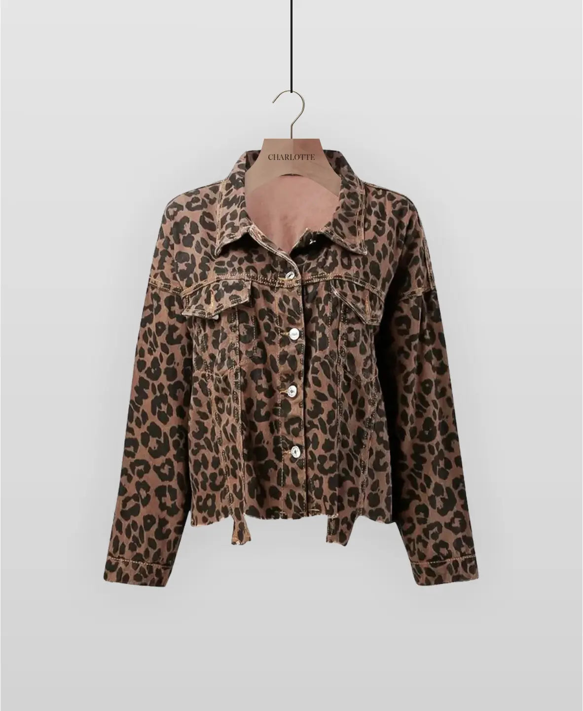 Leopard Print Rebel Jean Jacket