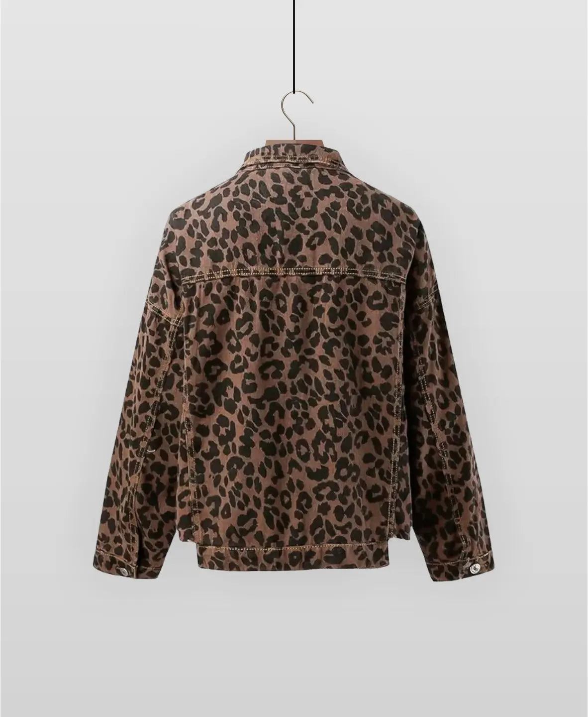 Leopard Print Rebel Jean Jacket