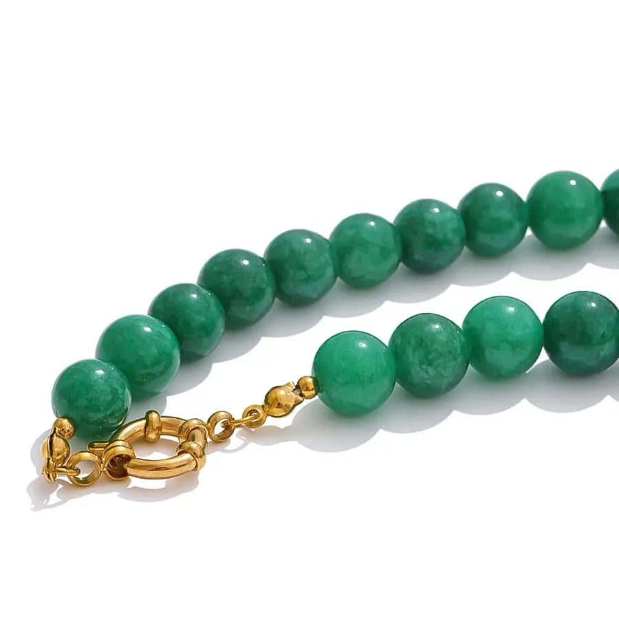 Natural Stone Freshwater Pearls Necklace