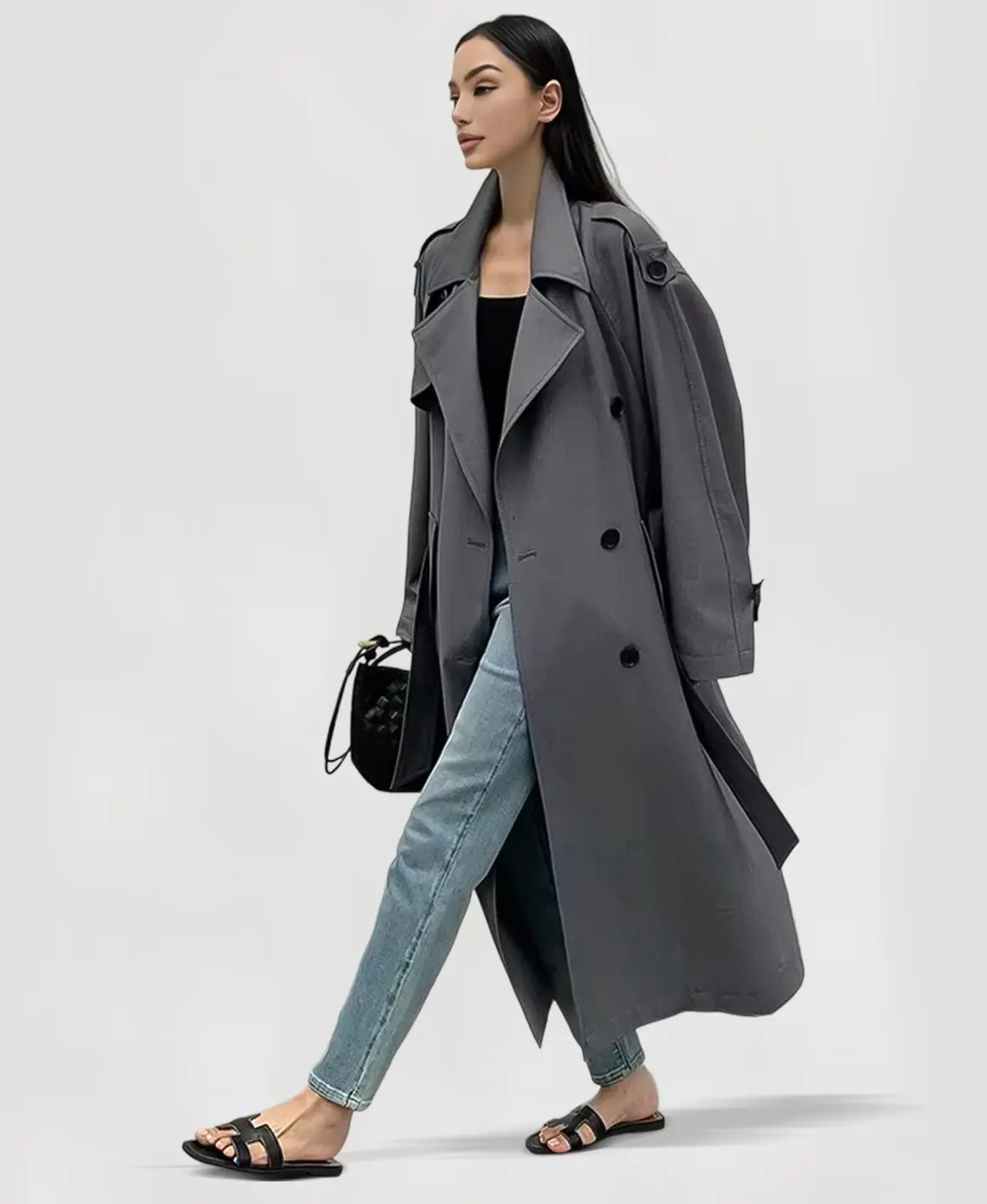 Oversized Long Trench Coat