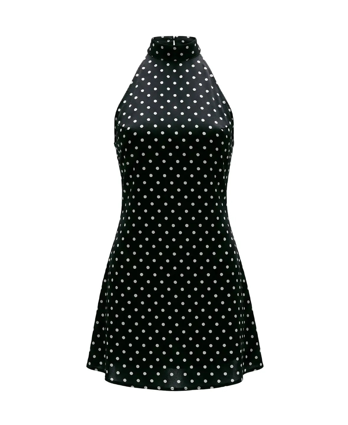 Polka Dot Halter Mini Dress