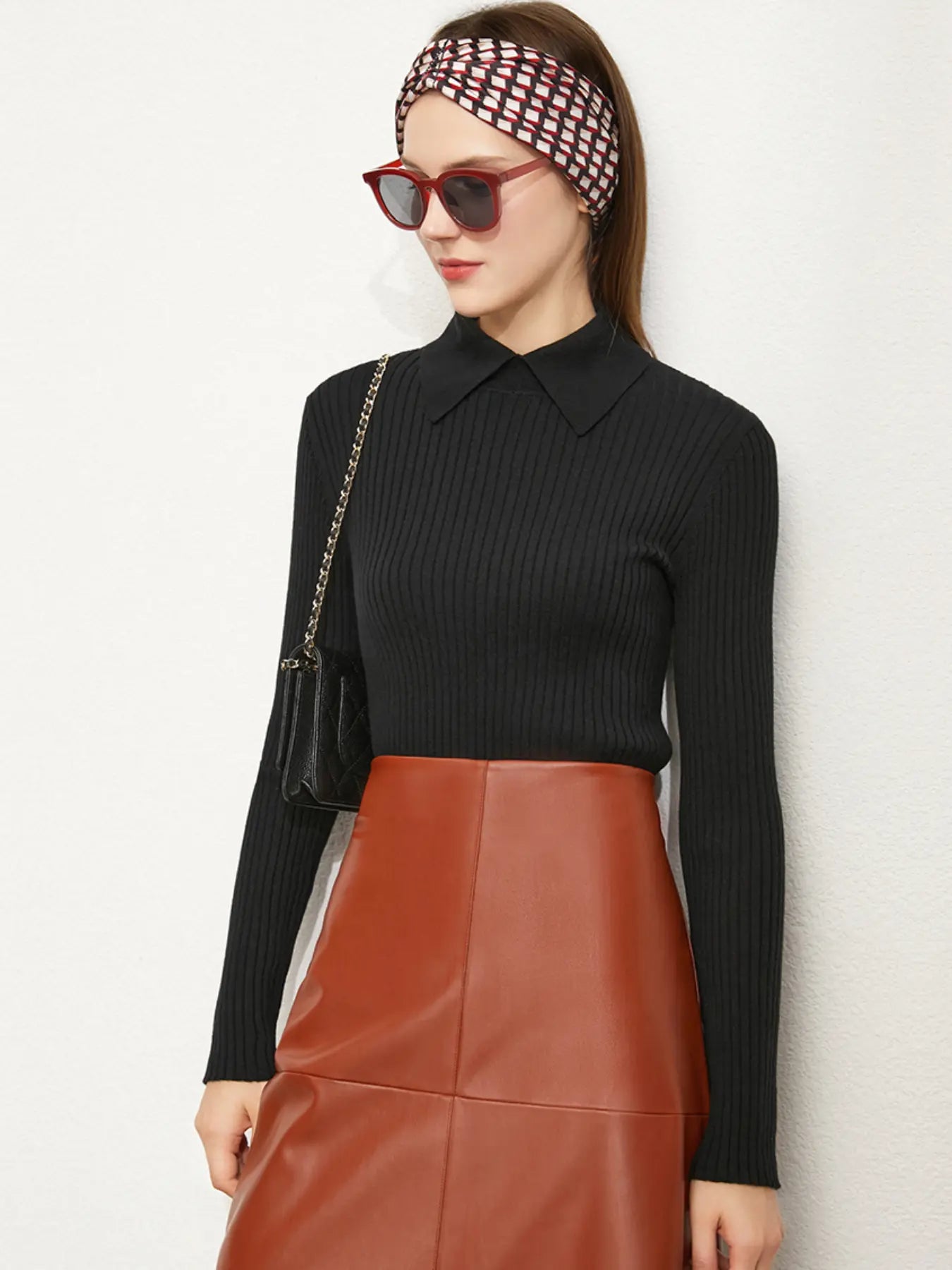 Ribbed Knit Polo