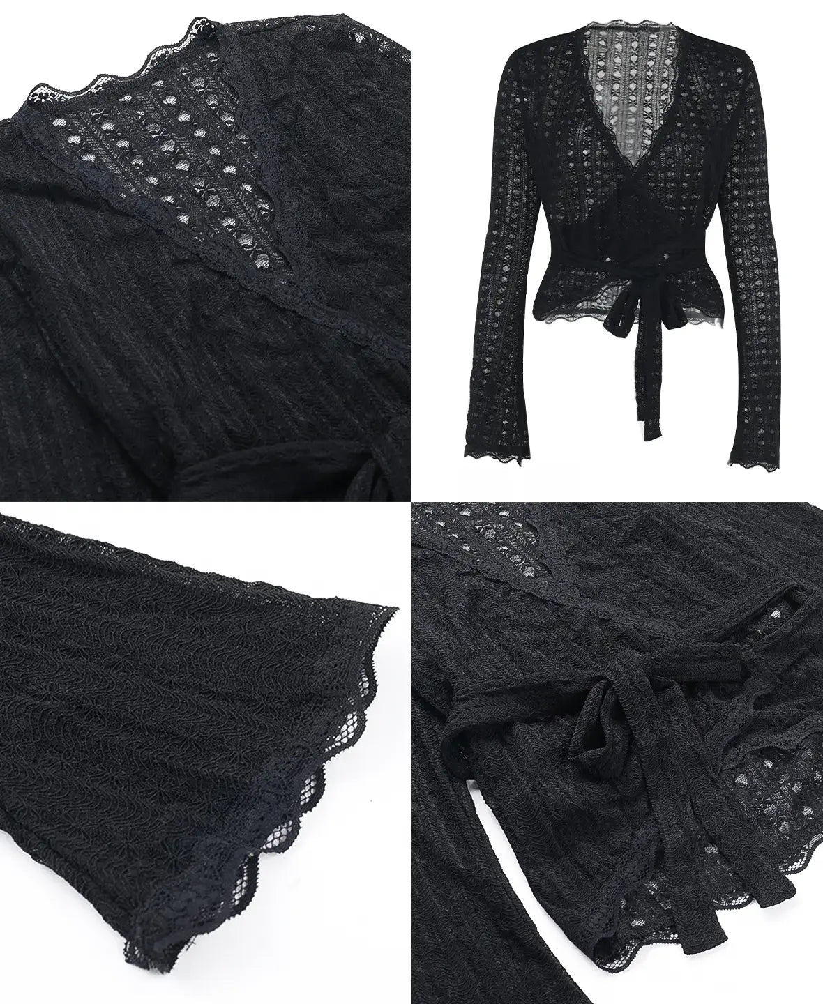 Soft Mesh Wrap Top