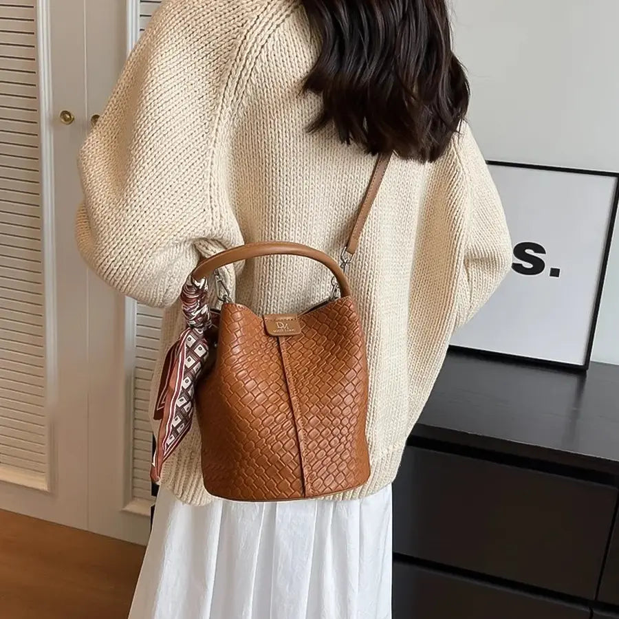 Twill Tie Bucket Bag