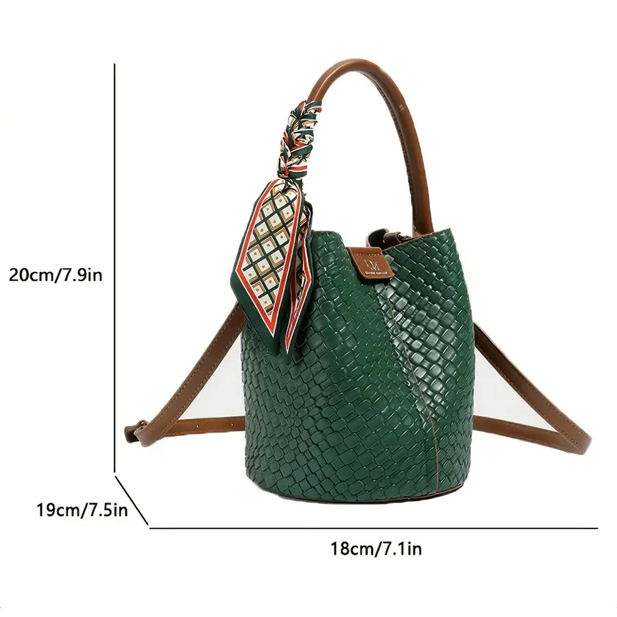 Twill Tie Bucket Bag