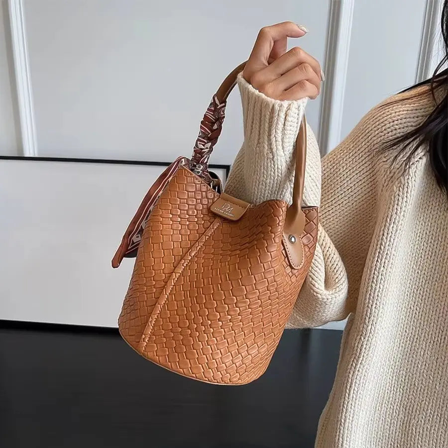 Twill Tie Bucket Bag