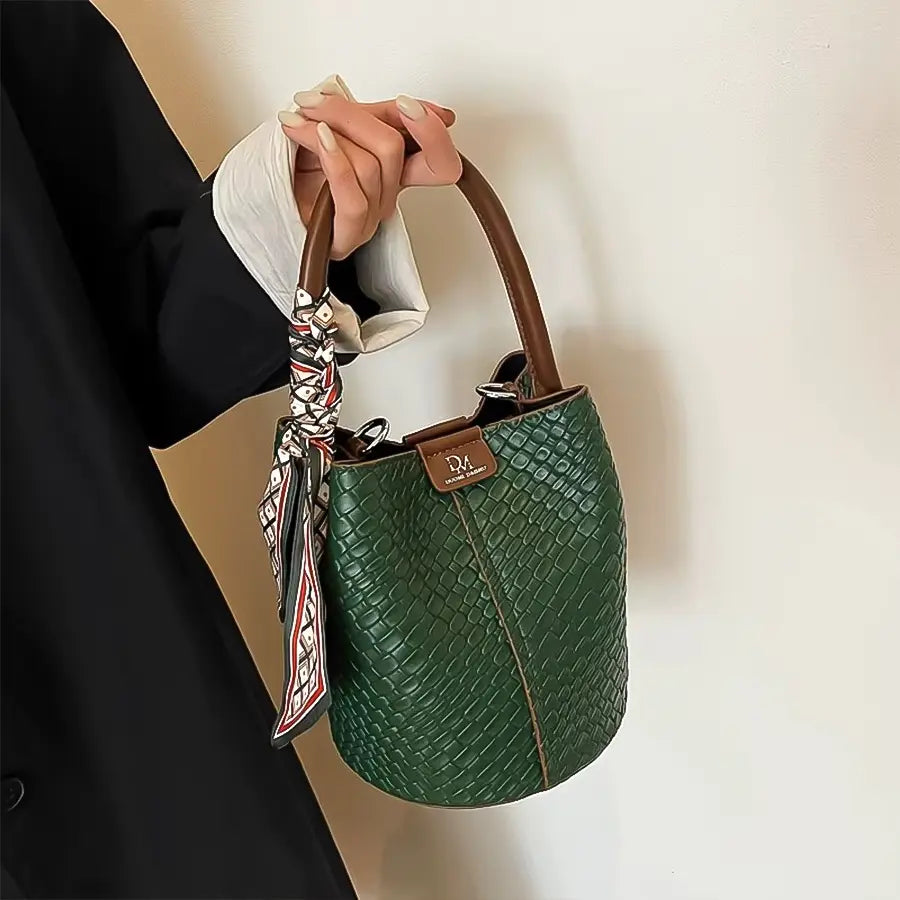 Twill Tie Bucket Bag