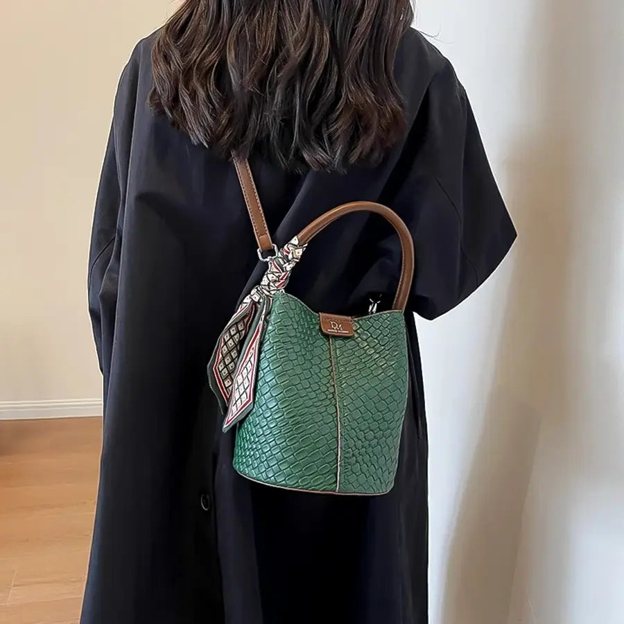 Twill Tie Bucket Bag