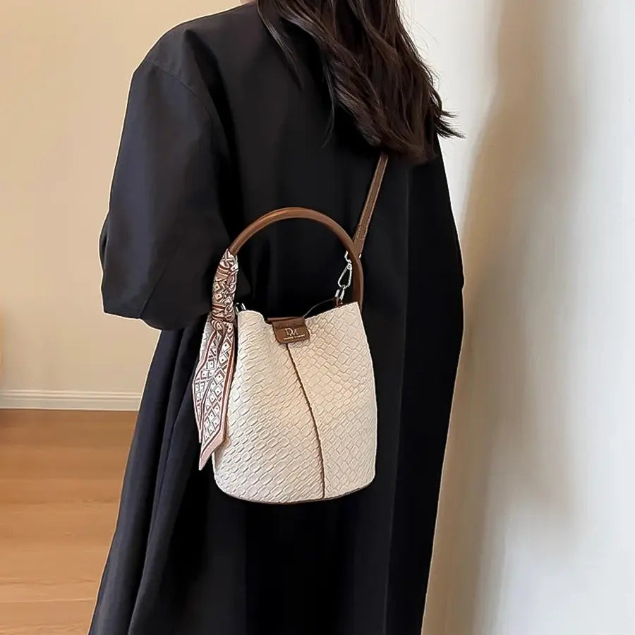 Twill Tie Bucket Bag