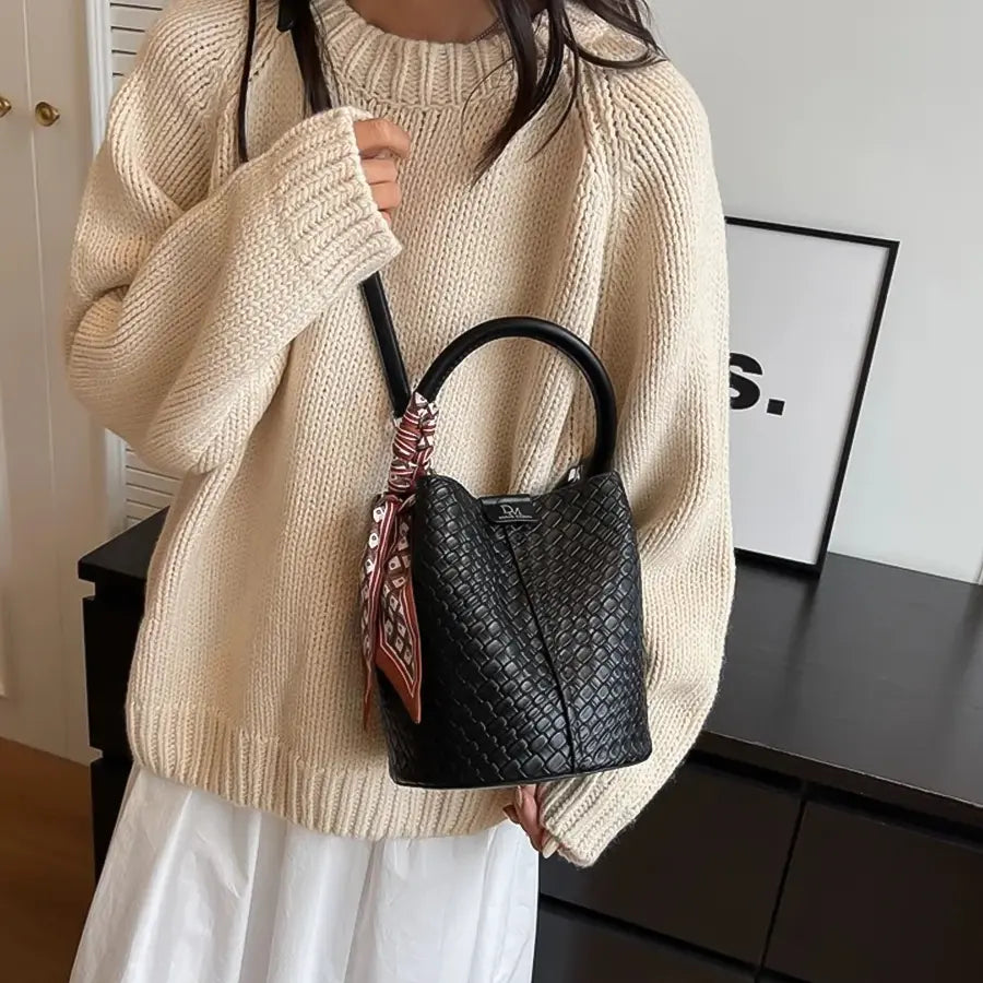 Twill Tie Bucket Bag