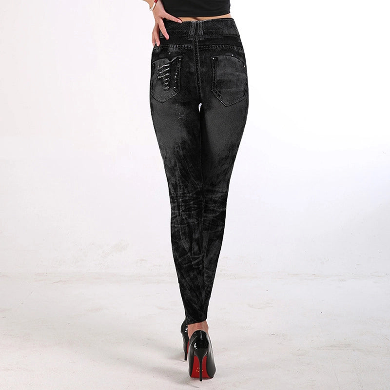 High-waisted Jeans Style Leggings