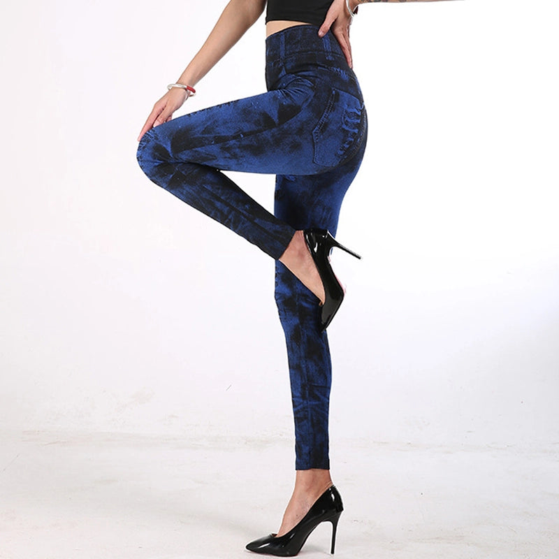 High-waisted Jeans Style Leggings