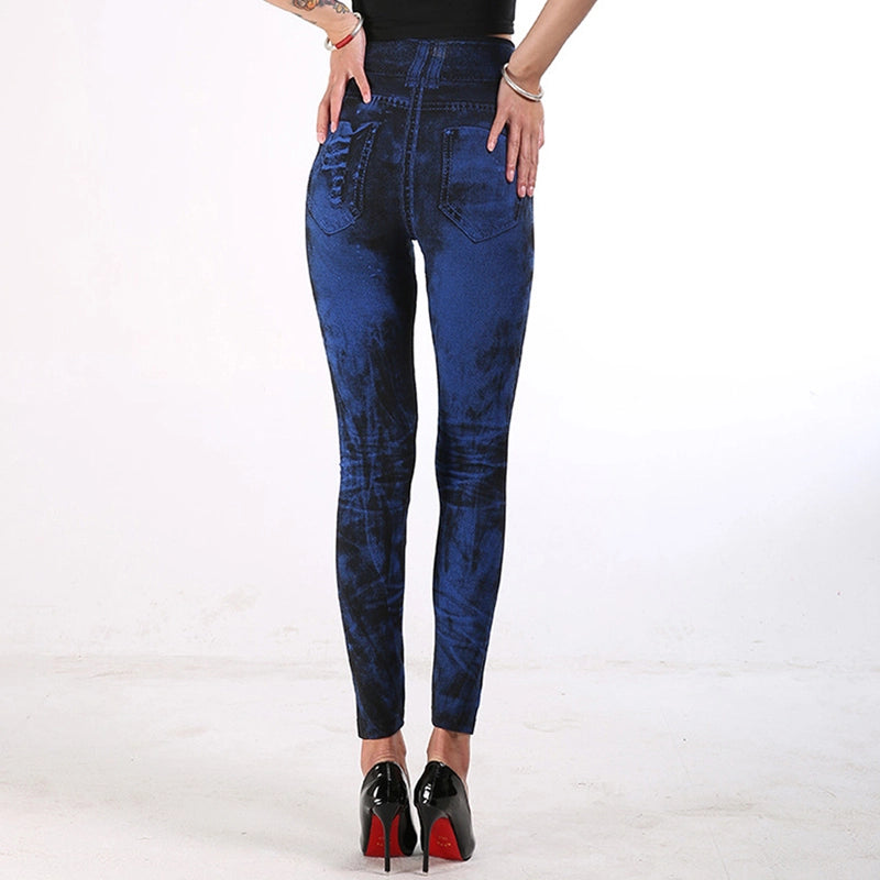 High-waisted Jeans Style Leggings