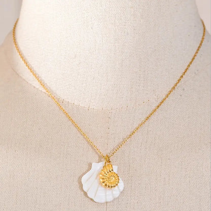 18K Gold Plated Ocean Pendant Necklace