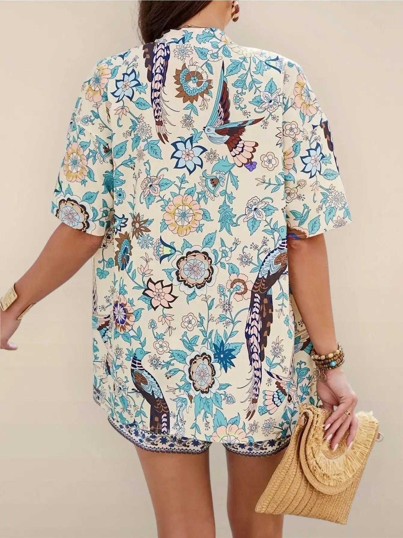 Azure Bloom Casual Set