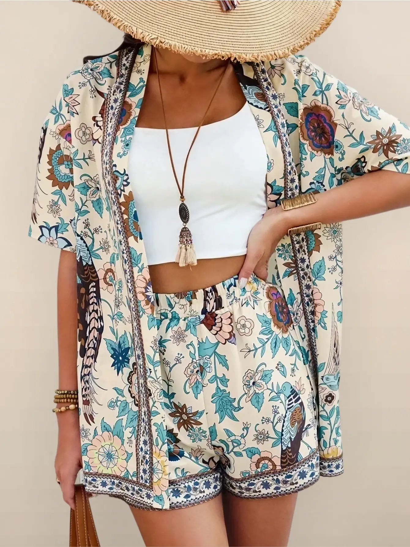 Azure Bloom Casual Set