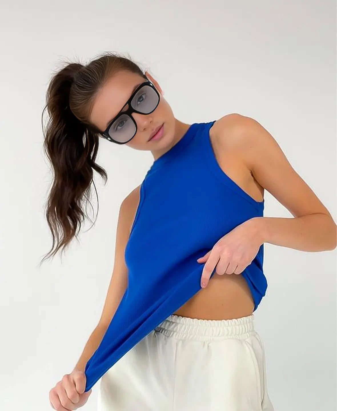 Basic Ribbed Knitted Tank Top