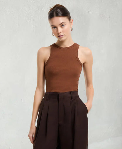 Basic Ribbed Knitted Tank Top