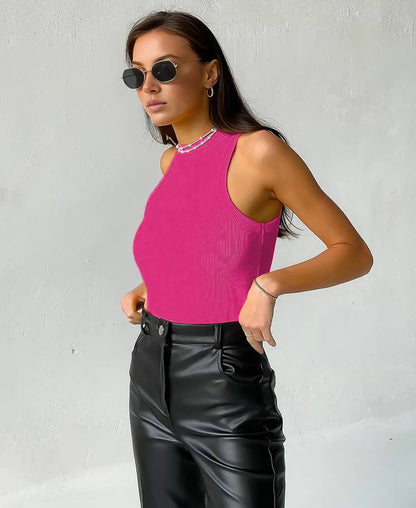 Basic Ribbed Knitted Tank Top