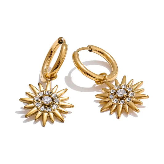 Celestial Zirconia Hoop Earrings