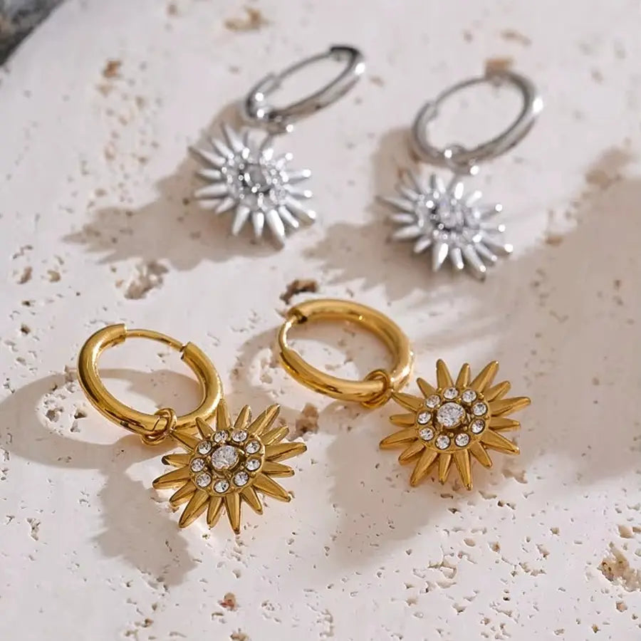 Celestial Zirconia Hoop Earrings
