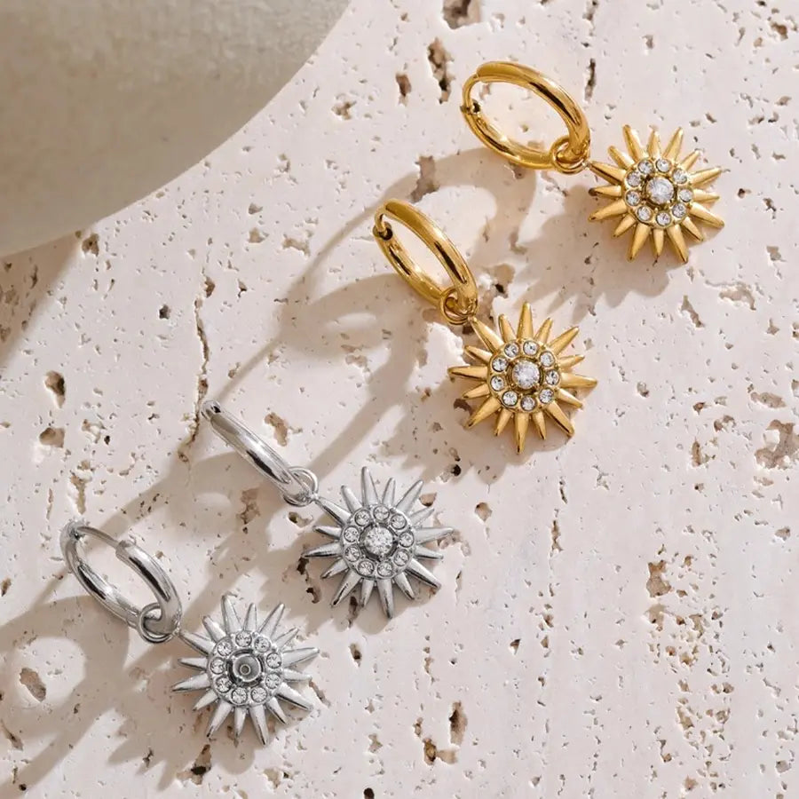 Celestial Zirconia Hoop Earrings