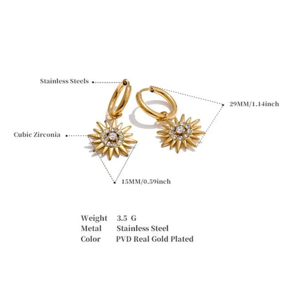 Celestial Zirconia Hoop Earrings