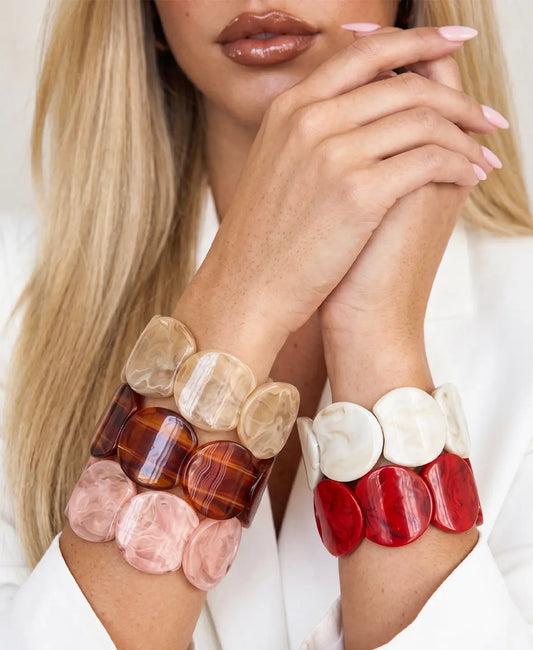 Charm Resin Elastic Bracelets