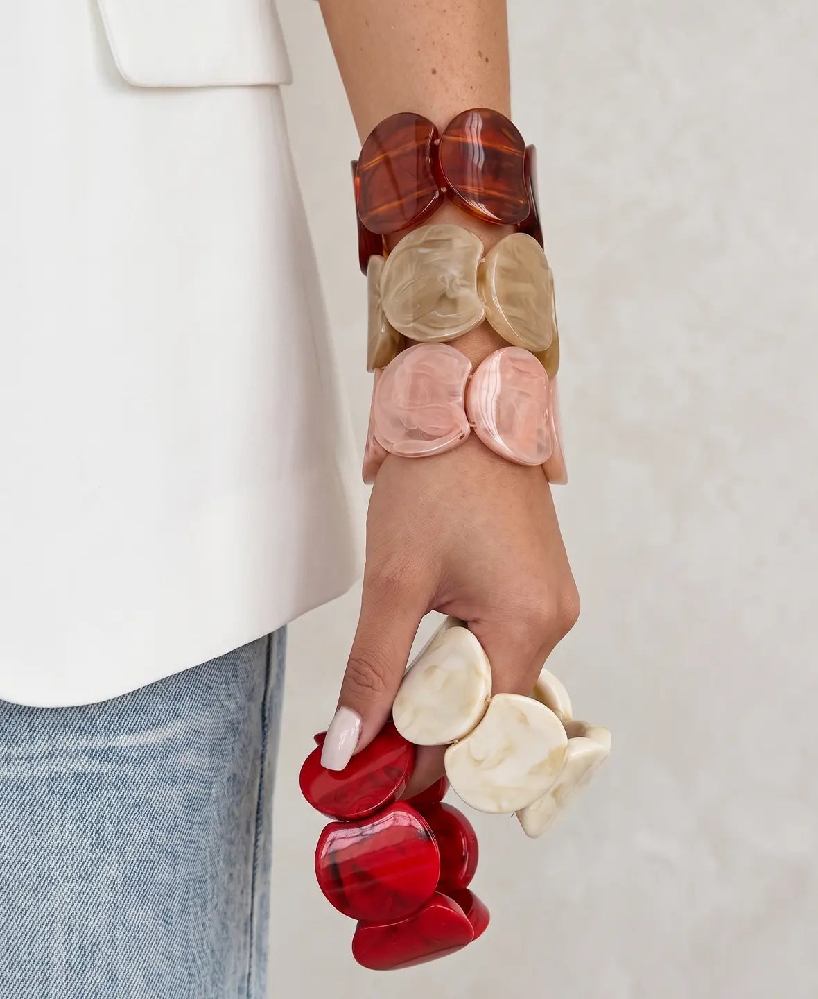 Charm Resin Elastic Bracelets