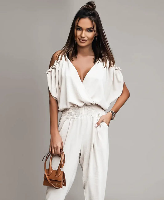 Celeste Cut-Out Shoulder Jumpsuit
