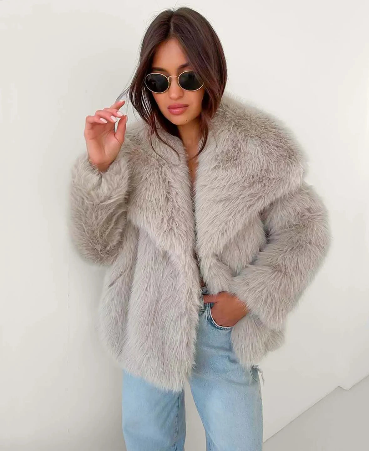 Luxe Faux Fur Chic Coat