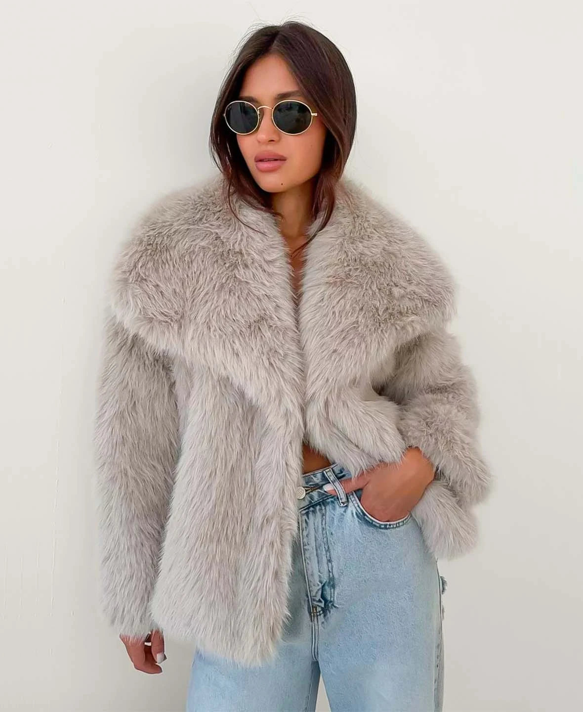 Luxe Faux Fur Chic Coat