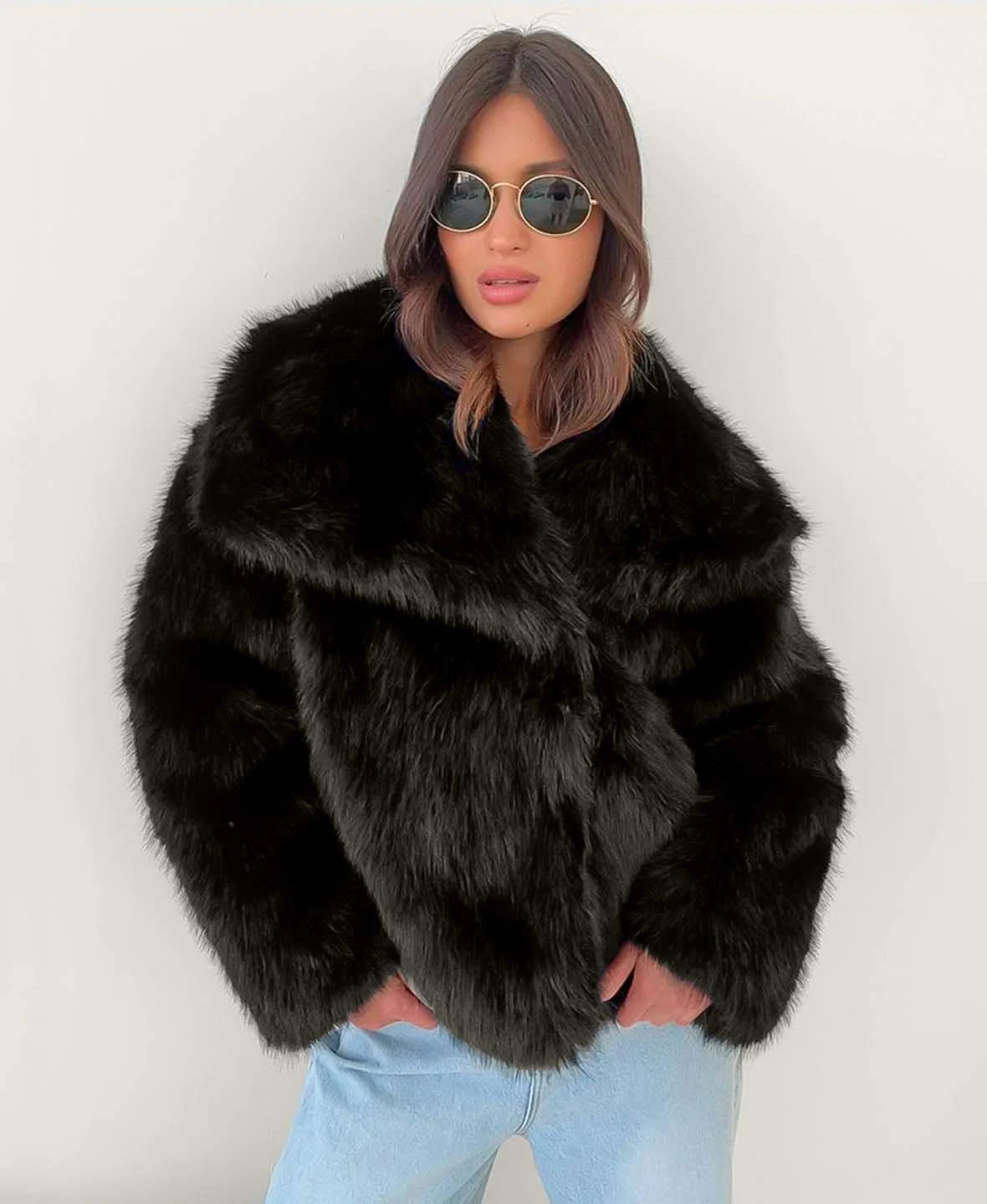 Luxe Faux Fur Chic Coat