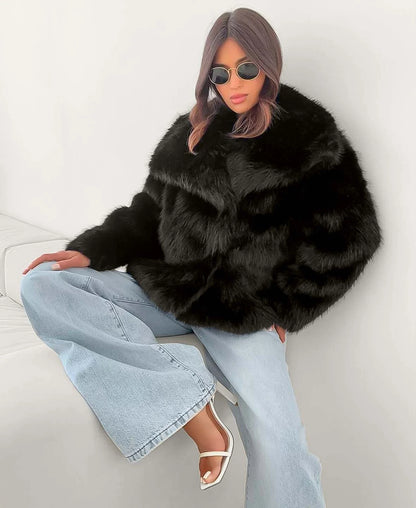 Luxe Faux Fur Chic Coat