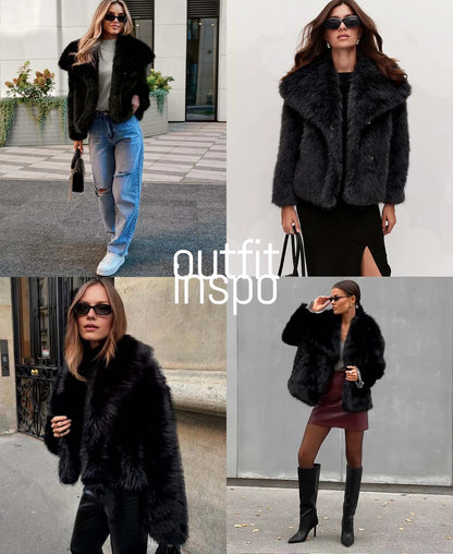 Luxe Faux Fur Chic Coat