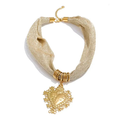 Golden Heart Pendant Necklace