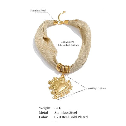 Golden Heart Pendant Necklace