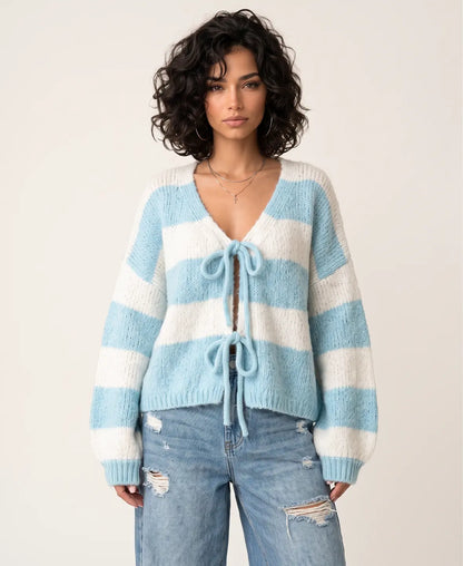 Knitted Bow Cardigan